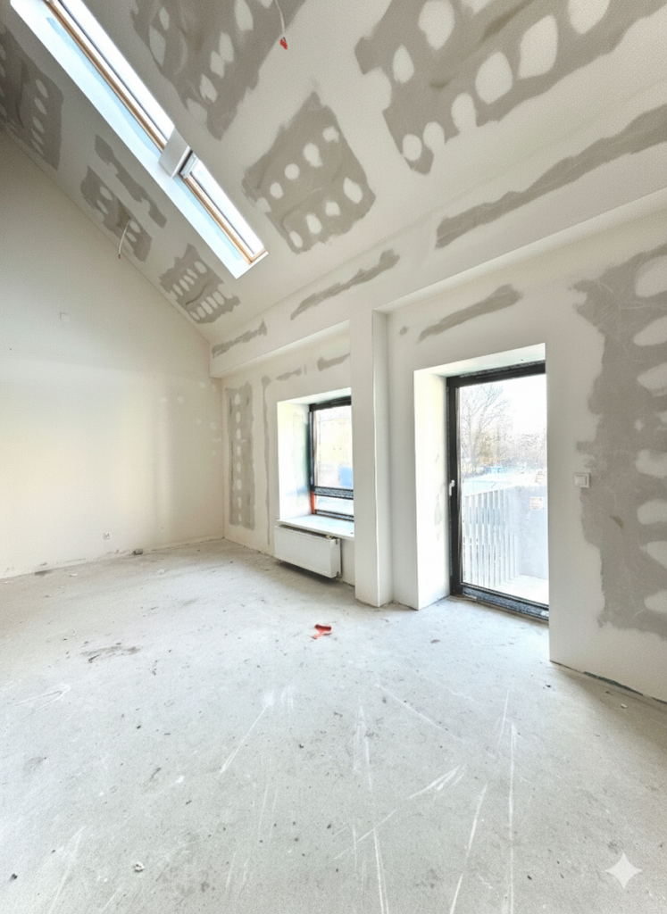 Mieszkanie na sprzedaż Wojszyce Wrocław Wnętrze mieszkania w stanie deweloperskim w inwestycji Pawia Odnowa we Wrocławiu